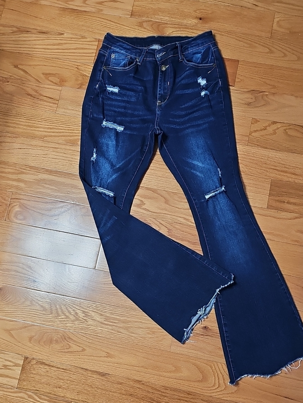 Dark Blue Distressed Women’s Jeans